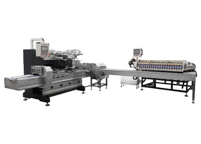 teknopack 160 - Family pack, waffer, biscuit, cake, on edge, bar feeding and packaging machine_