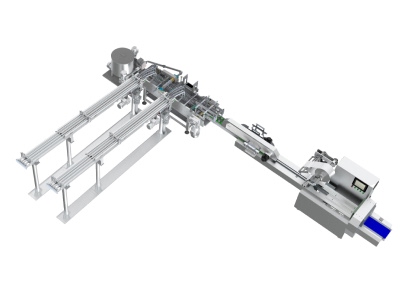 teknopack 180 cream filling sandwich biscuit making, packaging automation machine