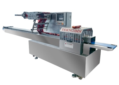 teknopack 70- Family pack, waffer, biscuit, cake, on edge, bar feeding and packaging machine_